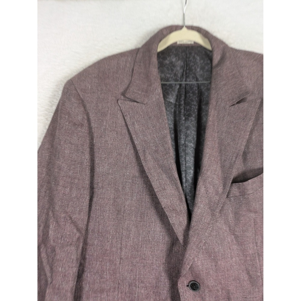 Joseph Abboud Blazer Men's 46 Regular Burgundy Slim Fit Linen Wool Heritage - Picture 3 of 10